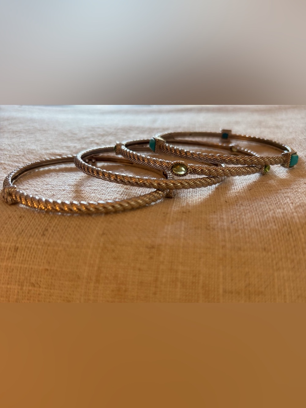 JUDITH RIPKA Sterling Silver Braided 4 Bangle Set - small
